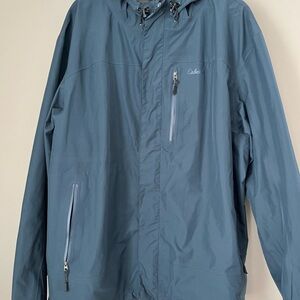 Cabela's Men's Blue Hooded Lightweight Jacket Goretex, 3TGG